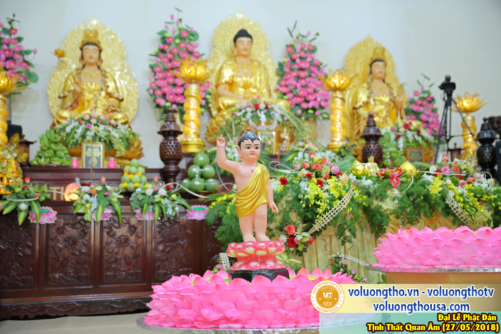 HÌNH ẢNH ĐẠI LỄ PHẬT ĐẢN VÀ LỄ TẮM PHẬT NGÀY 27/5/2018 DL